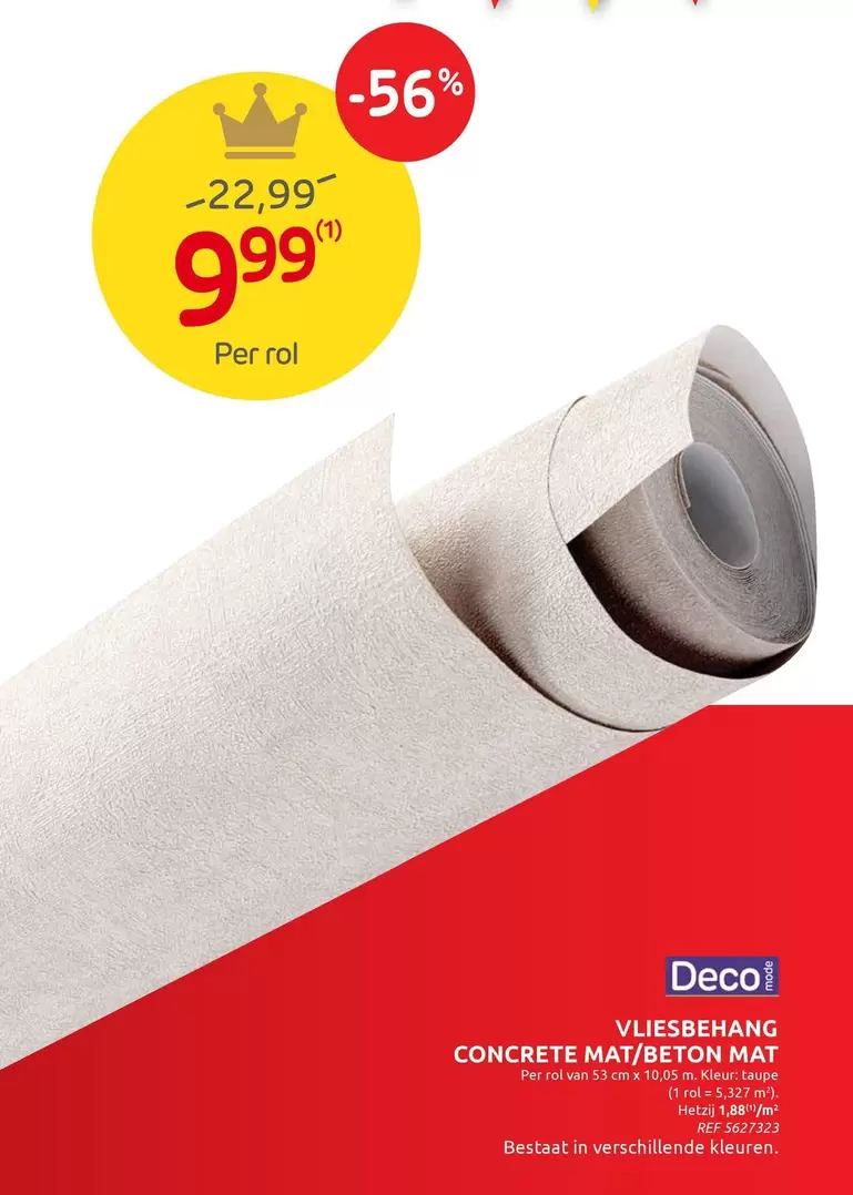 Vliesbehang Concrete Mat/Beton Mat