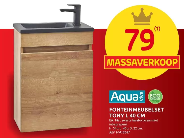 FONTEINMEUBELSET TONY L 40 CM