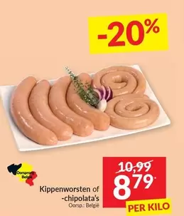 Kippenworsten of -chipolata's