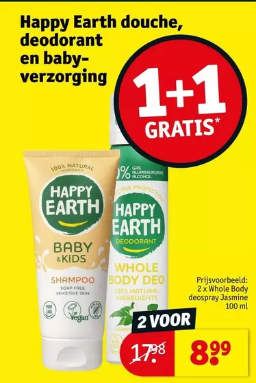 Gas - Happy Earth douche, deodorant en baby-verzorging